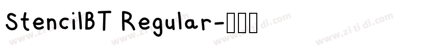 StencilBT Regular字体转换